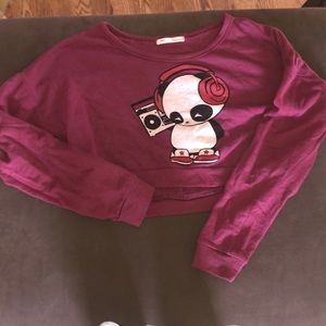 Cropped panda shirt
